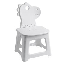 Step Stool Foldable Cartoon With Back Support Thickened Seat For Home Bathroom Travel Picnic Dinosaur Pattern M