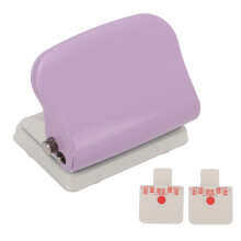 Capacitate perforator pentru hârtie A4, A5, B5, perforator cu poziționare precisă, corp metalic emailat și tavă din plastic cu capac rabatabil