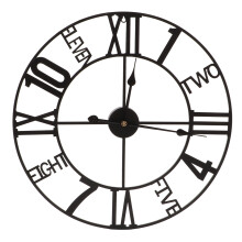 Modern Wall Clock Nearly Silent, Large Metal Roman Numeral Decorative Wall Clock Accurate Silent Movement Easy To Install For Living Room Bedroom And