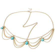Kristallbesetzte Haarbänder im Boho-Stil, Pailletten-Strass-Haarreif mit verstellbarer Kette für Damen, leichte und bequeme Haaraccessoires für