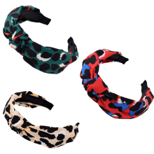 Rutschfeste Haarbänder mit Leopardenmuster, modisches Design im Geparden-Stil mit Knoten für Damen und Mädchen, angenehm zu tragen, vielseitig
