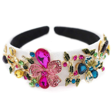 Haarreif im Barockstil, handgefertigte Strass-Haarbänder für Damen mit Vintage-Regenbogen-Design