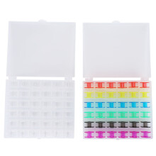 Transparent Bobbins Hollow Bobbin Smooth Bobbins Durable Bobbins Sewing Machine Compatible Storage Bobbins Case Machine Bobbin Kit Standard Size
