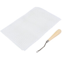 Latch Hooking Mesh Canvas Blank Rug Hooking Mesh Premium DIY Kit Tool for Embroidery Crafts Decoration User Friendly Design Durable and Long Lasting