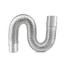 Wood Stove Pipe Stainless Steel Flue with Airtight Fit, Flexible Chimney for Camping Tent Use