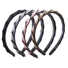 Fascia per capelli intrecciata comoda da indossare per donna, accessori per capelli in fibre sintetiche antiscivolo resistenti al calore, sembra