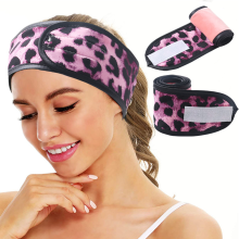 Verstellbare Größe mit Klettverschlüssen, saugfähiges Frotteegewebe für alle Jahreszeiten, elastisches, rutschfestes Haarband im Boho-Stil für