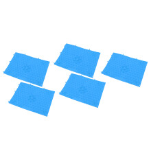 Lot de 5 tapis de massage pour les pieds en TPE, coussin d'acupression pour orteils, 38,428,5 cm, bleu