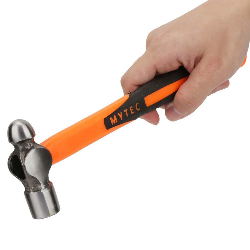 Ball Peen Hammer 0.5Lb, Ergonomic Nonslip Rubber Grip, Metalworking Chasing Rounding Hammer, Blacksmithing Tool 9199774182942