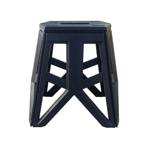 Portable Lightweight Folding Step Stool Camping 300 Lb Capacity Non Slip Black One Size