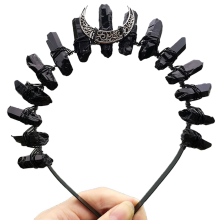 Wiccalainen päähine, boho-tyyliset häät, tukeva rakenne, käsintehty tiara naisten mystiseen eleganssiin