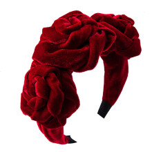 Perfect For Any Occasion Fashion Style Headband, Daily Life Accessory Twist Turban Style Pearl Pattern Velvet Fabric Bun Updo Hair Accessory for Women