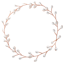Handgemaakt haaraccessoire, gouden haarversiering met bruidsparels, bloemenmeisjeshoofdband voor bruiloften, gala's en speciale gelegenheden.