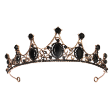 Charmiga drottningkronor, handgjorda tiaror för flickor, kristallhåraccessoarer, legering och strass, vintagehårband, speciella tillfällen,