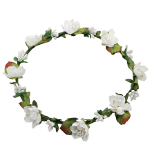 Utsökt sidenblomsgirlang, bohemisk blomsterkrona för brudtärnor, bröllopsfest, handgjord kvalitet, hållbar funktion, lätt att justera, M