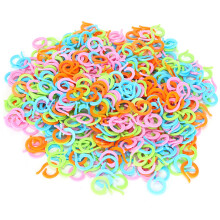 Häkelnadelclip für Maschenmarkierer, verriegelbarer Nadelmarkierer, Sicherheitsnadeln aus Kunststoff, leuchtende Farben, glatte Oberfläche,