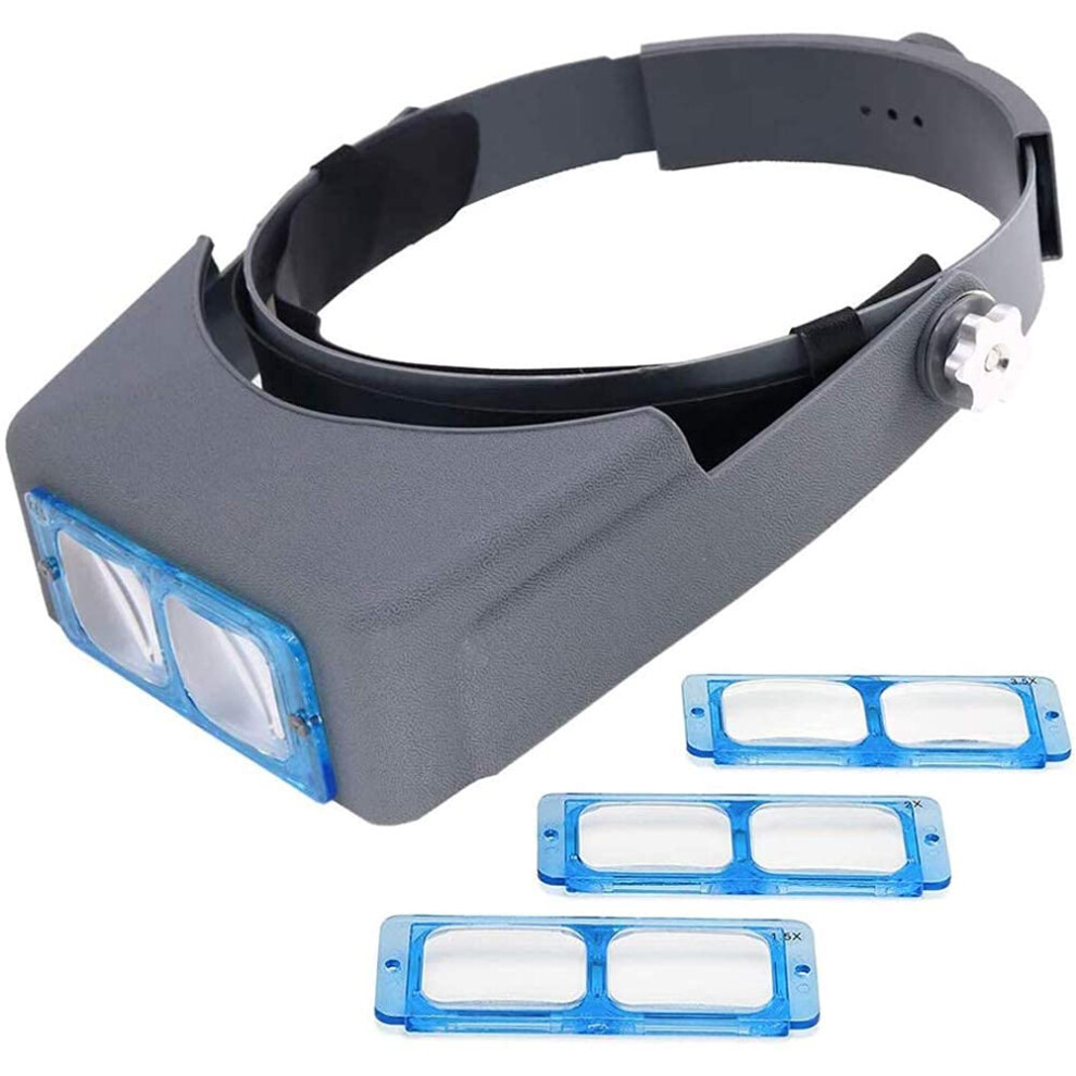 Dental Loupes with Adjustable Headband, Optical Glass Lenses, FourLevel Magnification 1.5X3.5X
