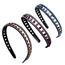 Modisches Kristallhaarband, funkelnde Strasssteine, rutschfester Haarreif mit doppelter Zahnreihe, verstellbare Größe, dekoratives Haaraccessoire
