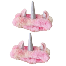 Niedliche Einhorn-Augenmaske aus ultrafeiner Mikrofaser, weich und elastisch, für die Hautpflege und als Spa-Accessoire für Frauen und Mädchen