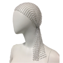 Dehnbare Haaraccessoires für Damen, Strass-Kopftuch, Glitzer-Haarbänder mit Lochmuster, passend zu jedem Kleidungsstil (Schwarz)