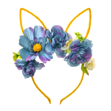 Bunny Ears Headband, Floral Hair Accessories For Easter Party Costume, Comfortable Wear With Good Quality Fabric, Adjustable Design For Women And Girl