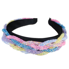 Glitterhoofdbanden voor dames, smal, glinsterend, meerdere kleuren, snoepkleuren, modieuze en originele stijl