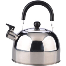 304 Stainless Steel Kettle Gas And Induction Cooker Compatible 2.5L Silver Whistle Spout Thickened Base Household Use