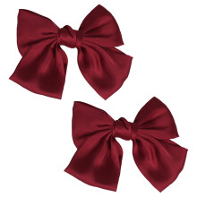 Nœud papillon rouge pour cheveux, élégant nœud inspiré des contes de Noël pour femmes, adolescentes et jeunes filles, barrette française en