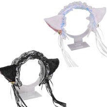 Weit verbreitete Festival-Haaraccessoires mit Plüsch-Schafsohren, süßem Aussehen durch farblich abgesetzte Schleifen und weichen Plüschstoff,