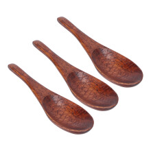 Kitchen Accessories Wooden Spoon Set, Eco-Friendly Natural Wood Spoon with Long Handle Food-Grade Safe Durable Handcrafted Vintage Chinese Style Light