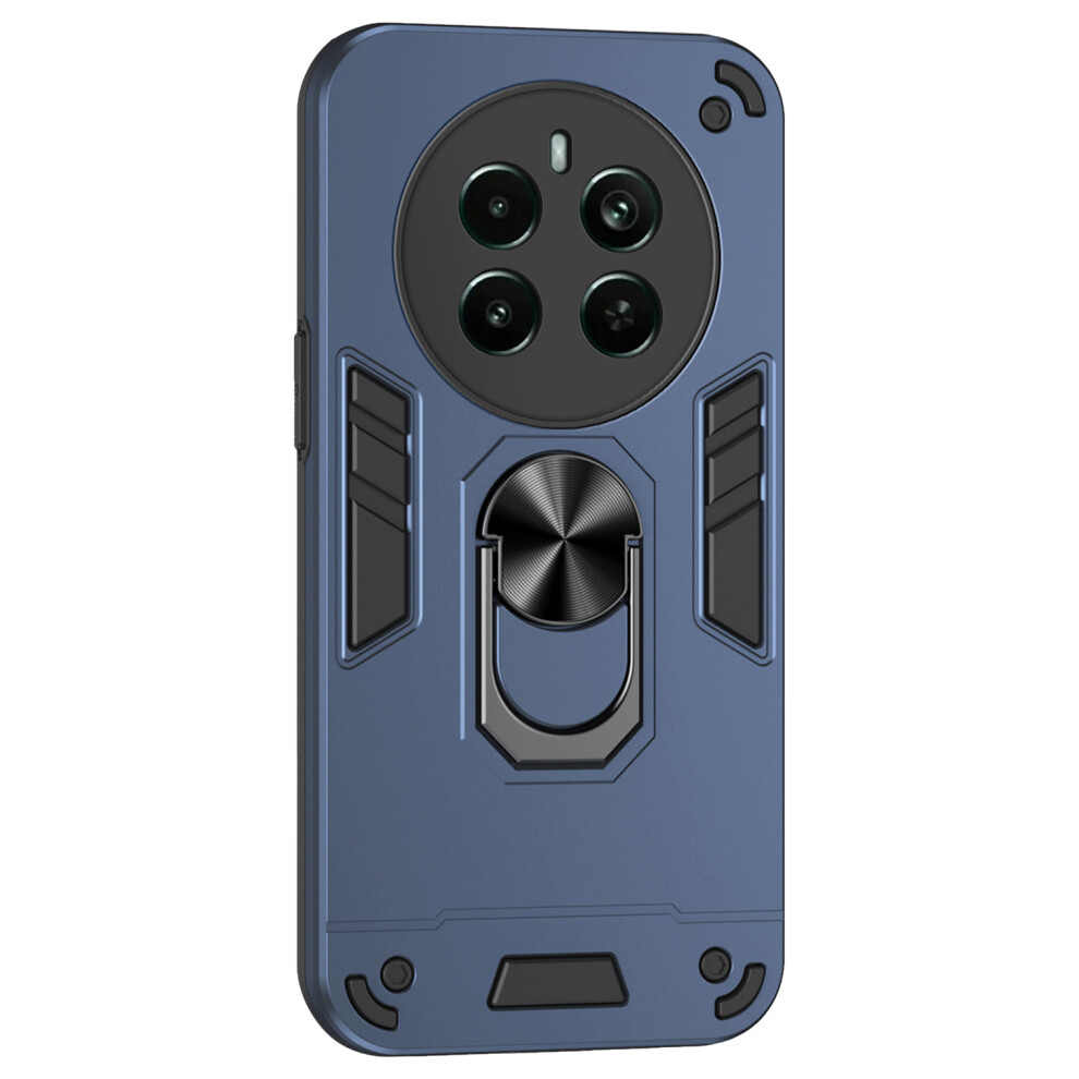 (Blue) For Realme Narzo 70 Pro 5G Case Kickstand Pc+Tpu Car Mount Magnetic Holder Phone Cover - Black Blue,Black 6914288705257