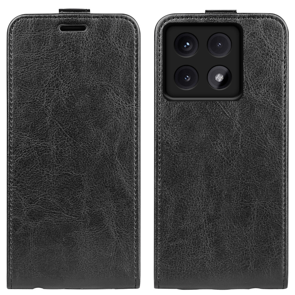 (Black) For Xiaomi 14T Pro Case With Card Slots Vertical Flip Leather Phone Cover - Black 6914289825060
