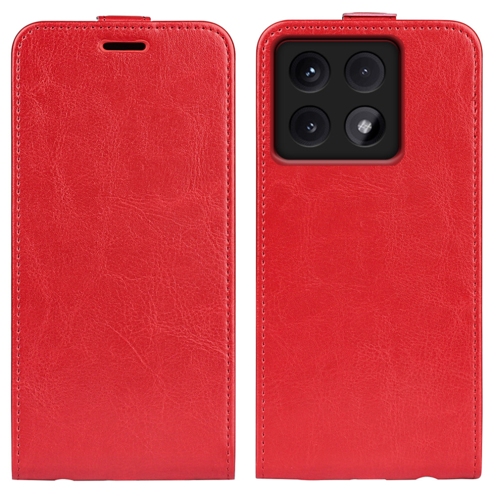 (Red) For Xiaomi 14T Pro Case With Card Slots Vertical Flip Leather Phone Cover - Black Black,Red 6914280025346