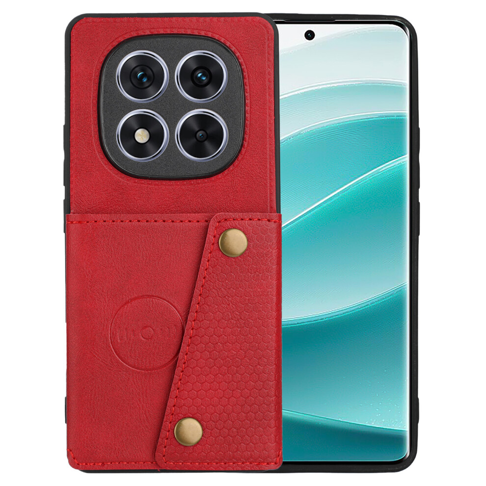 (Red) For Xiaomi Mi Note 14 Pro+ 5G Case Card Slots Kickstand Leather + Tpu Phone Cover - Red 6914283936199