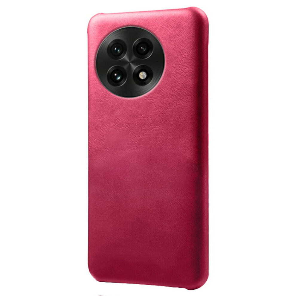 (Rose) For Oneplus 13 Case Calf Texture Pu Leather Hard Pc Protective Phone Cover - Orange 6914287571129
