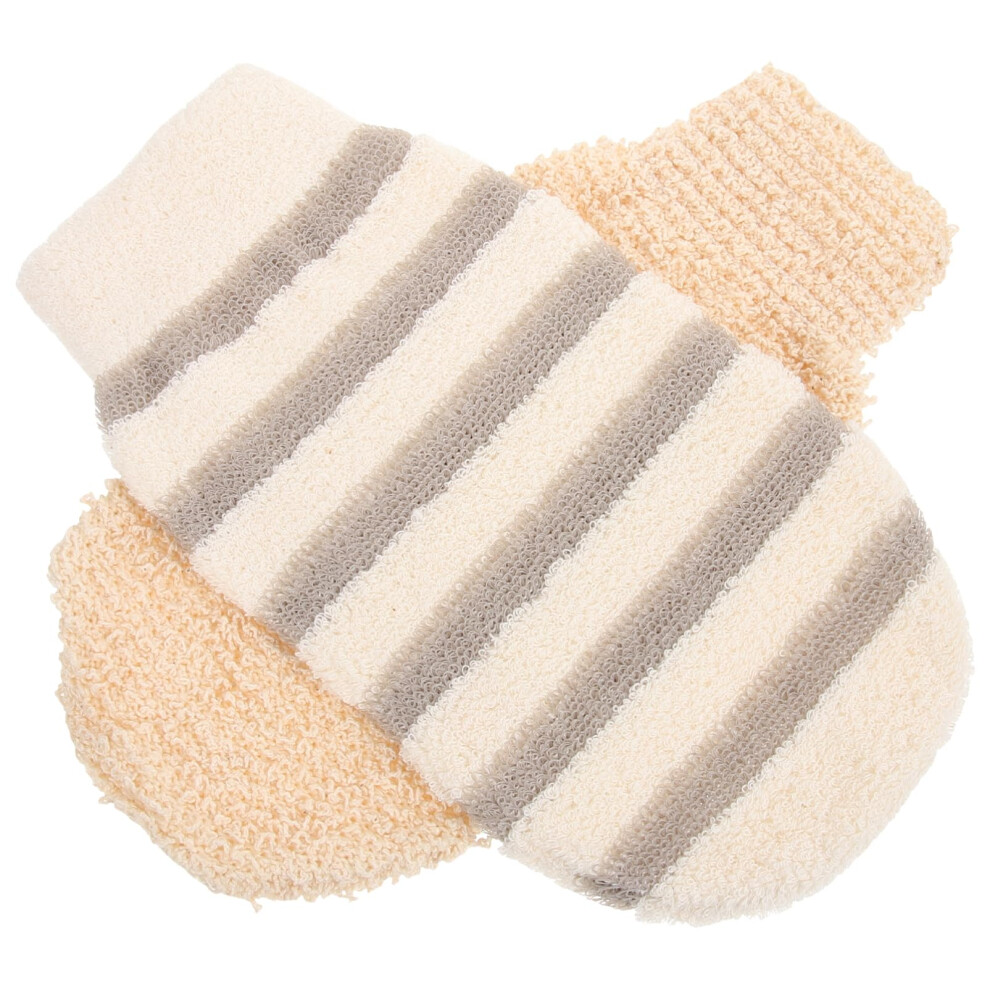Body Exfoliator Mittens 2Pack Natural Bath Scrubber Deep Cleaning Gentle Skin Exfoliation