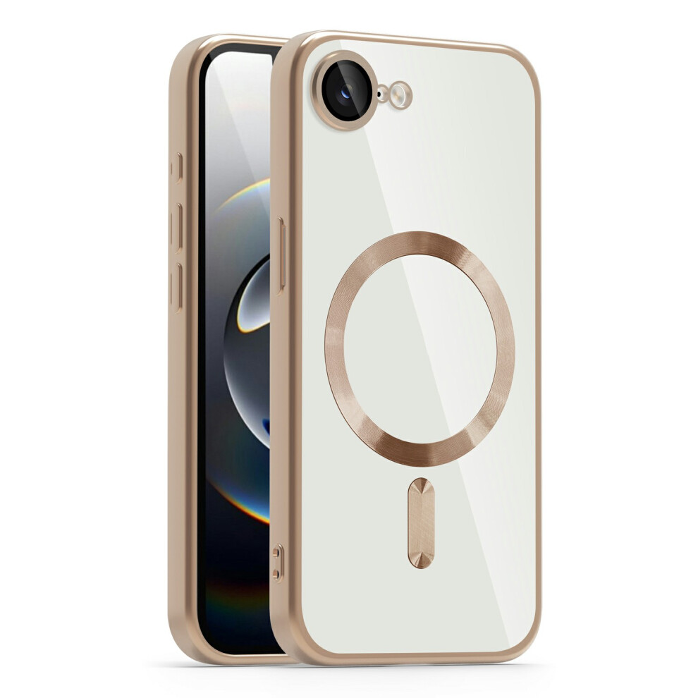(Desert Gold) For Iphone 16E Case Compatible With Magsafe Tpu + Pc Clear Back Cover - Dark Purple Gold,Purple 6914286358509