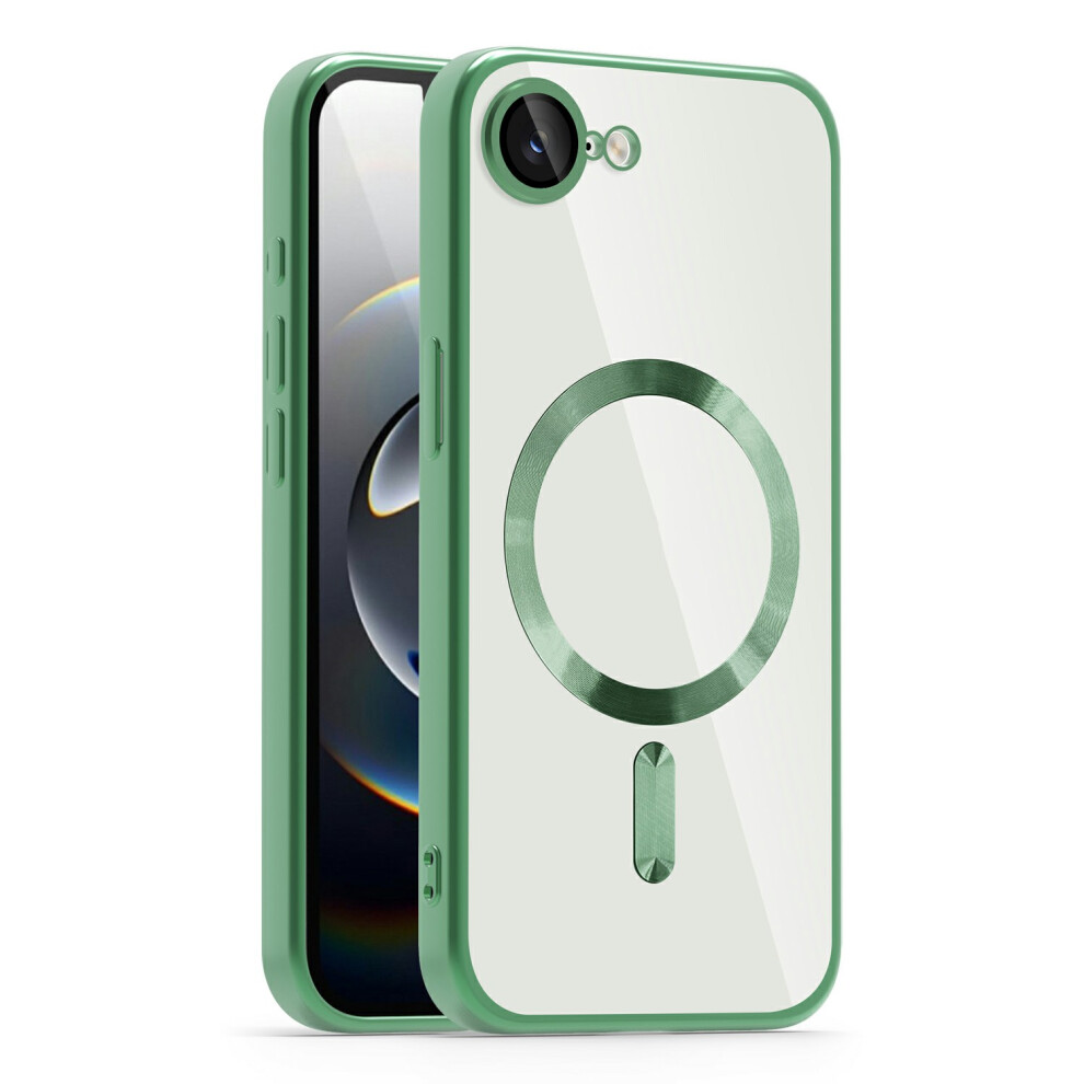 (Blackish Green) For Iphone 16E Case Compatible With Magsafe Tpu + Pc Clear Back Cover - Dark Purple Green,Purple 6914284520427