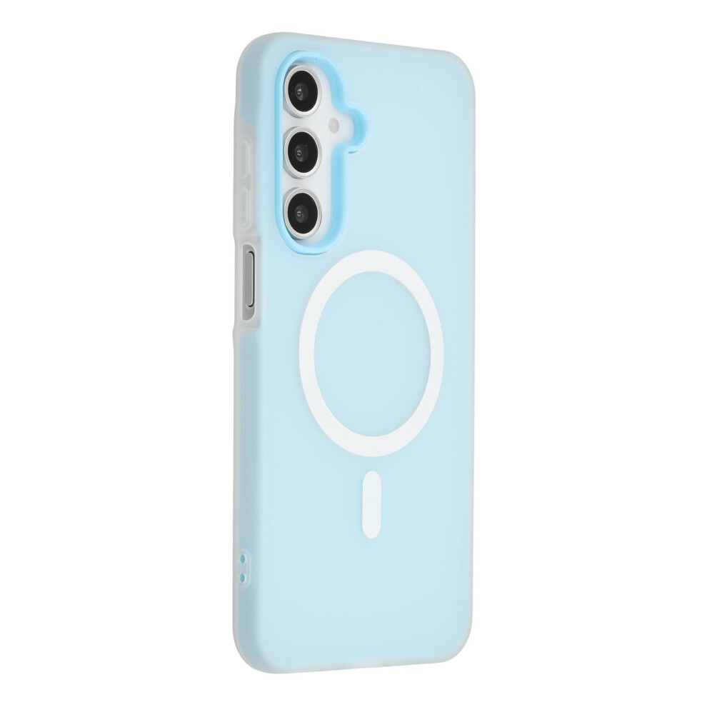 (Blue) For Samsung Galaxy A54 5G Case Compatible With Magsafe Pc + Tpu Frosted Phone Cover - Green Blue,Green 6914289692686