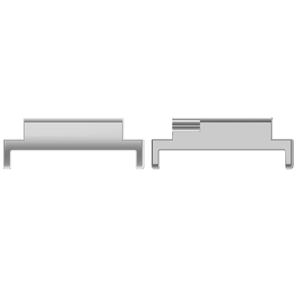 (Silver) 1 Pair Watch Strap Connector 18Mm To 22Mm Watch Band Metal Adapter - Black Black,Silver 6914285589782