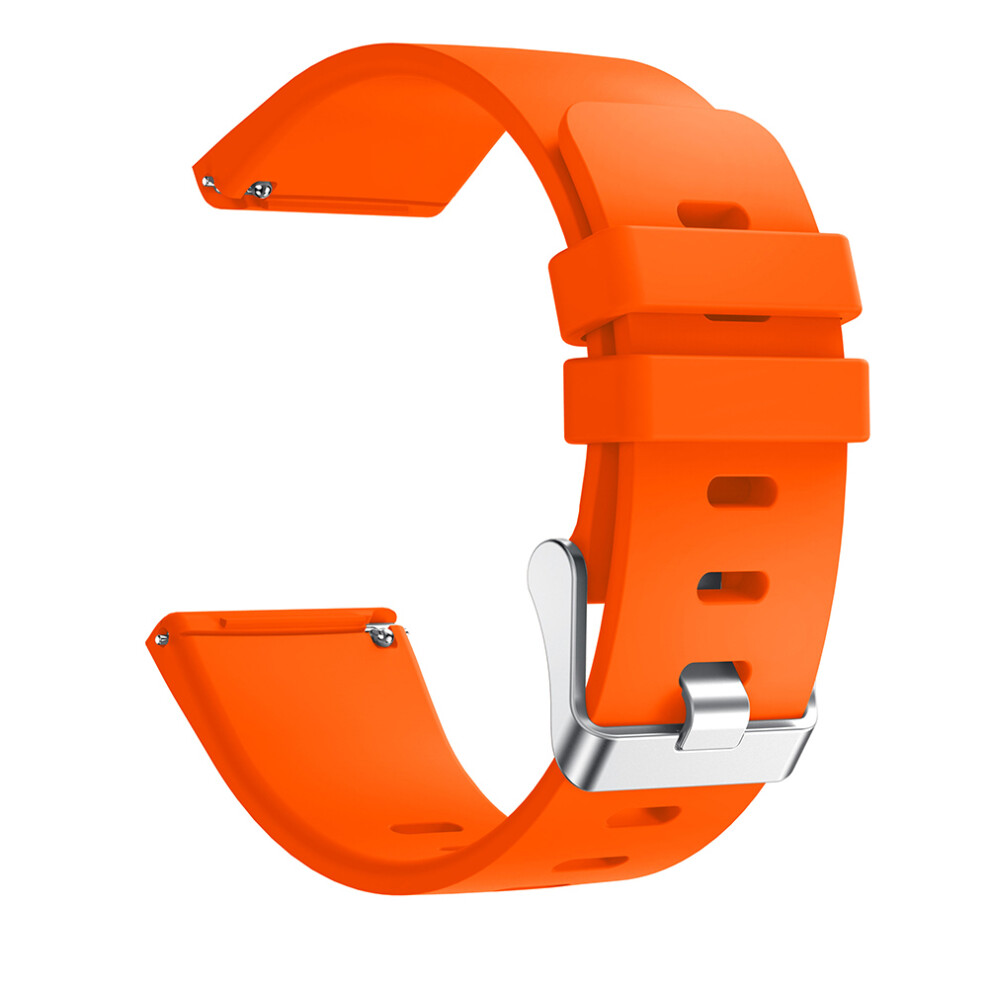 (Orange) Silicone Smart Watch Strap [Large Size] For Fitbit Versa Lite/Versa/Versa 2 - Black Orange,Black 6914282597032
