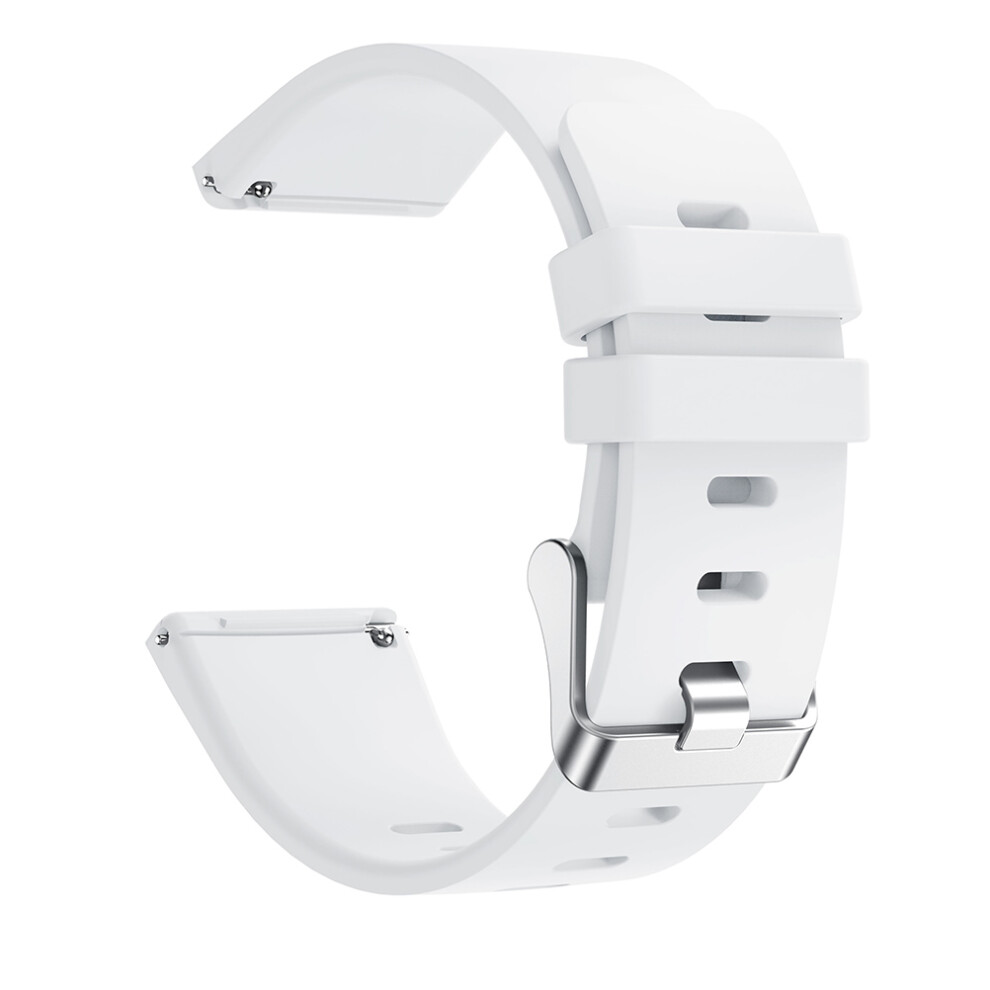 (White) Silicone Smart Watch Strap [Large Size] For Fitbit Versa Lite/Versa/Versa 2 - Black White,Black 6914280758961