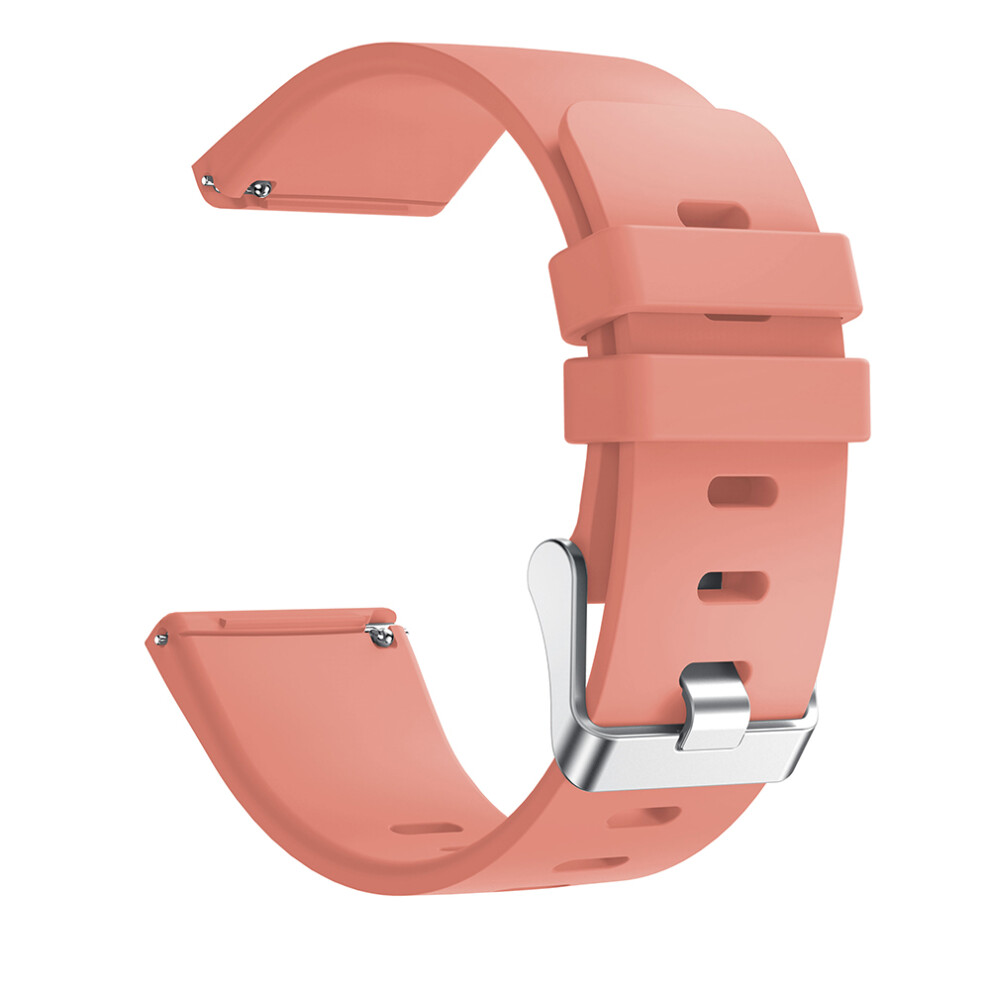 (Pink) Silicone Smart Watch Strap [Large Size] For Fitbit Versa Lite/Versa/Versa 2 - Black Pink,Black 6914289648140