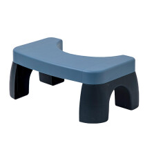 Squatting Toilet Foot Stool Adjustable, Sturdy NonSlip Step Stool, Multipurpose Foot Stool For Home And Travel Blue