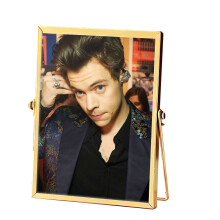 Tabletop Display Picture Frame Floating Frame In Gold Finish With Real Glass And Hand Soldered Metal Frame Easy To Use For Home Or Office Décor