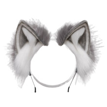 Tiara artesanal para festivais e cosplay, tiara com orelhas de animais, design leve e confortável, tiara com orelhas de pele sintética, orelhas de
