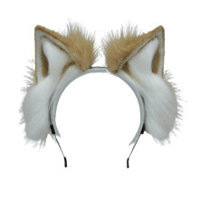 Tiara com orelhas de animais, ajuste confortável, tiara longa de pele sintética para cosplay, ideal para festas temáticas. Orelhas de gato fofas