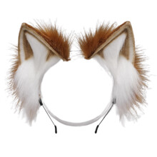 Bandeau de cosplay avec oreilles en fourrure, serre-tête ajustable en fausse fourrure douce avec oreilles de chat mignonnes, idéal pour les