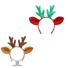 Rensdyrpandebånd til julestemning, festligt festtilbehør med realistiske gevirer og klokkedetaljer, blødt plysmateriale, let og komfortabelt