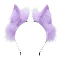 Justerbart katteøre-pandebånd med sød og attraktiv stil, håndlavet dyreøre-hårbånd til Halloween-fest, cosplay-kostume, realistisk design